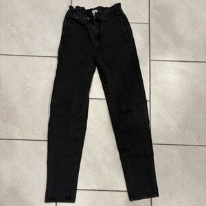 F21 Paperbag waist black pants